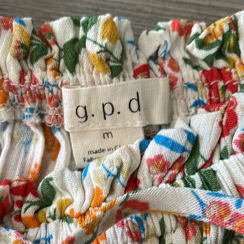 Boutique Floral Off the Shoulder Dress Cream Medium - Picture 4 of 6